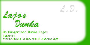 lajos dunka business card